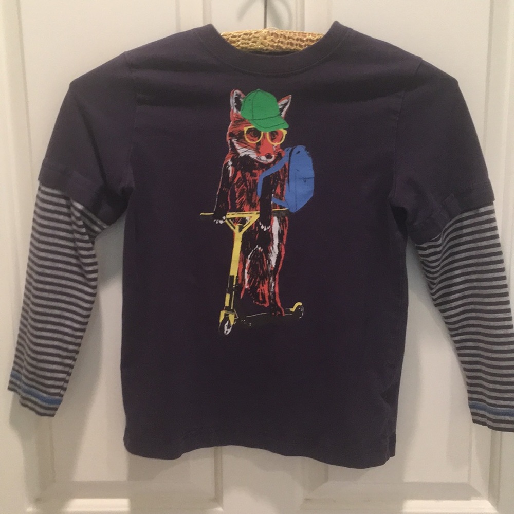 Hanna Andersson sueded Jersey doublesleeve art tee